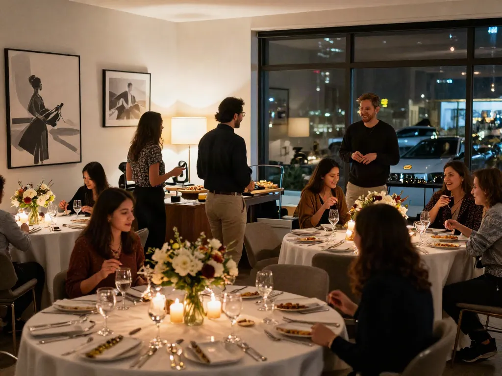 Event space Mississauga decorated for a festive gathering with guests enjoying the atmosphere.